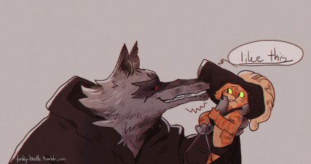 Волк из кота в сапогах арт