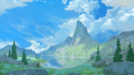 Красивый пейзаж рисунок