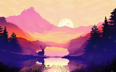 Красивый пейзаж арт