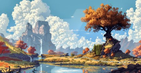 Пиксельный пейзаж