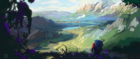 Цифровая живопись пейзаж