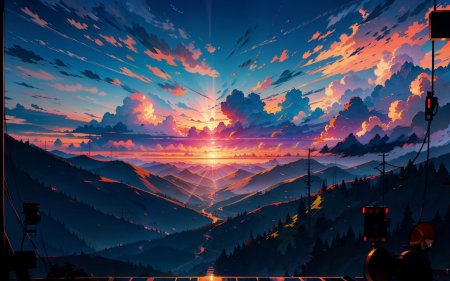 Пейзаж аниме