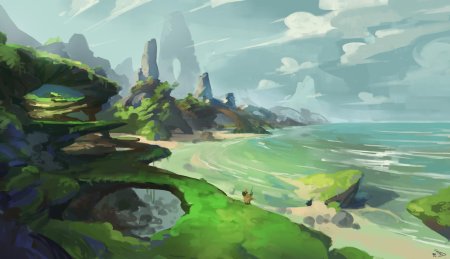 Геншин концепт арт окружение