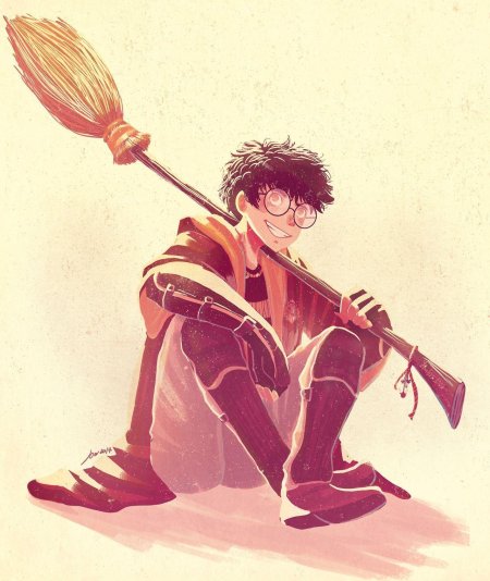 Гарри поттер с метлой