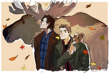 Сэм дин кастиэль габриэль