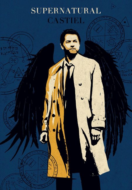 Миша коллинз кастиэль с крыльями