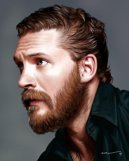 Том харди с бородой