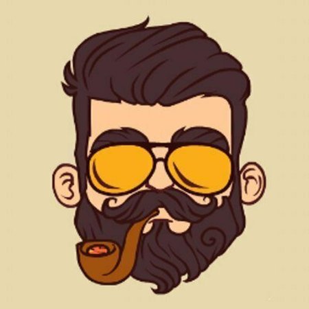 Стикер мужчина с бородой