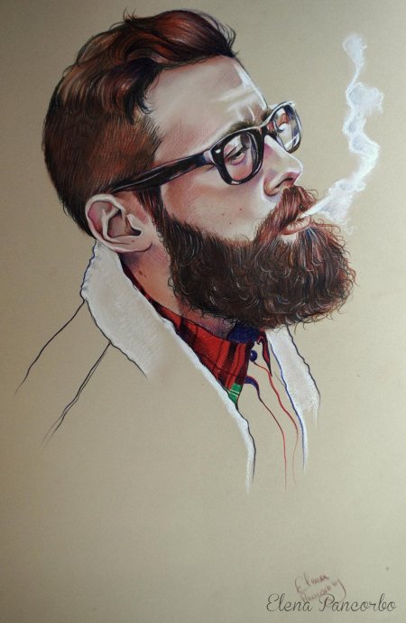 Мужчина с бородой арт