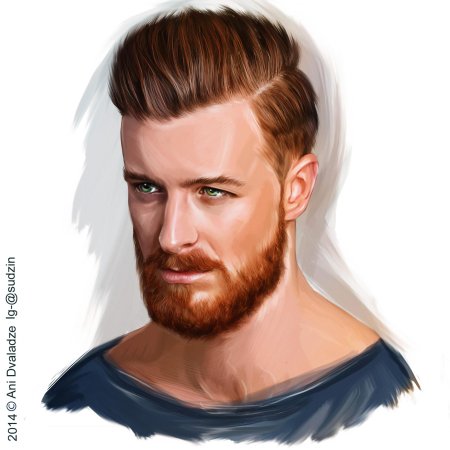 Мужчина с бородой арт