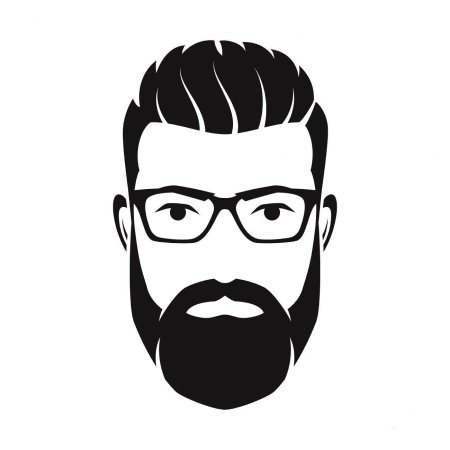 Силуэт бородатого мужчины