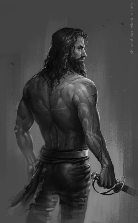 Брутальный мужчина арт