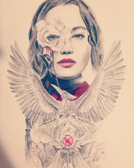 Сойка пересмешница тату эскиз