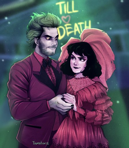 Битлджус и лидия арт