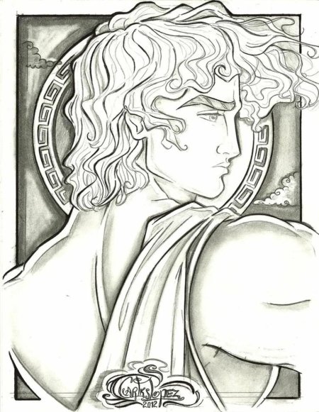Бог аполлон рисунок