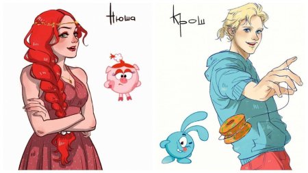 Нюша из смешариков в виде человека