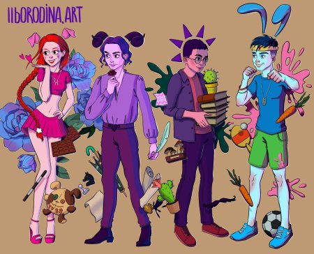 Смешарики в стиле аниме