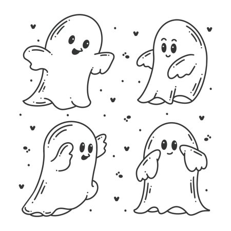 Милые приведения для срисовки