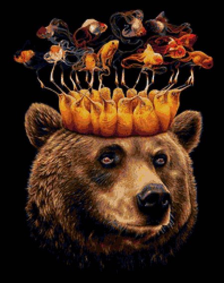 Медведь с короной на голове