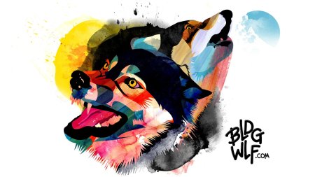 Волк поп-арт