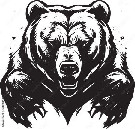 Оскал медведя эскиз