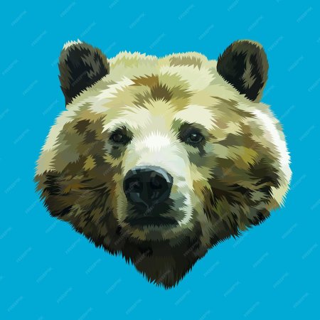 Голова медведя живопись