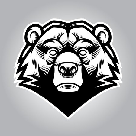 Стилизованная морда медведя