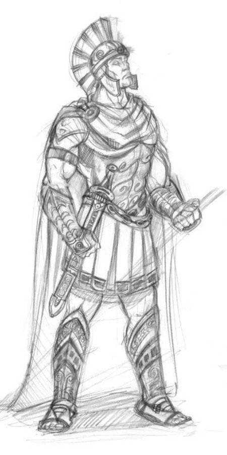 Гладиатор карандашом