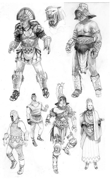 Гладиатор эскиз