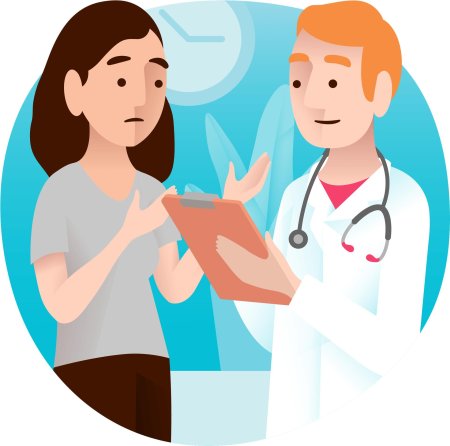 Врач и пациент для презентации