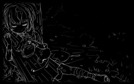 Аниме обои на черном фоне