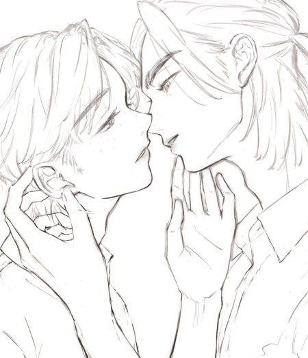 Хёнликсы арты поцелуи