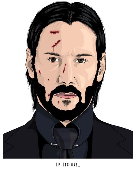 Джон уик арт карандашом