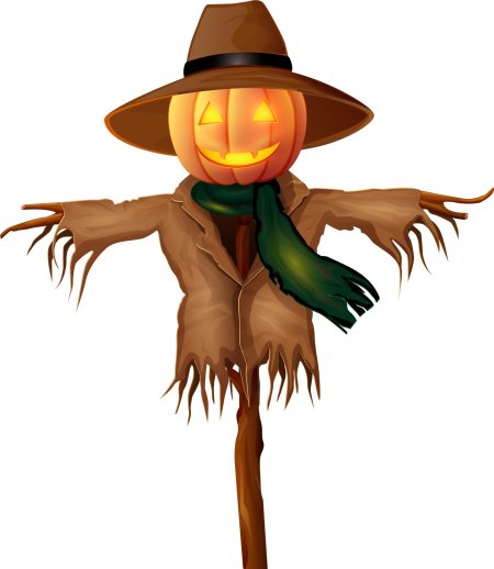 Соломенный тыквоголовый джек пугало