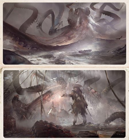 Кракен пираты карибского моря концепт