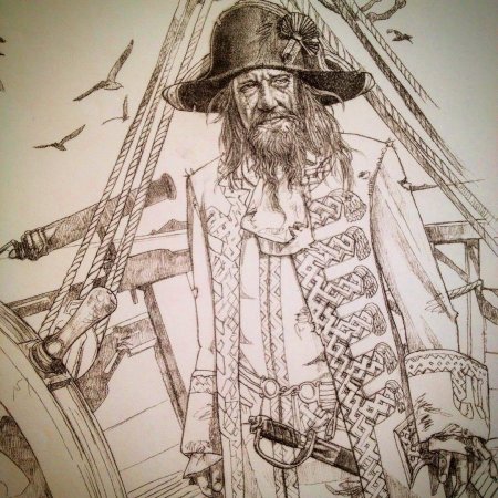 Раскраска пираты карибского моря капитан барбосса