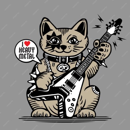Кот гитарист