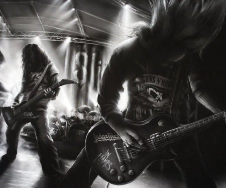 Красивый арт гитарист