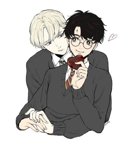 Гарри поттер и драко малфой арт