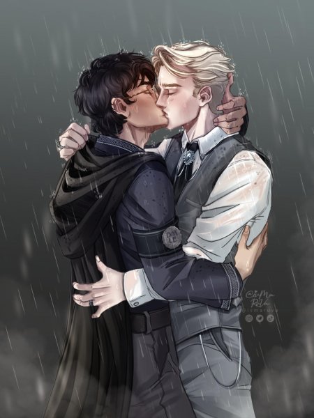 Гарри поттер и драко малфой арт