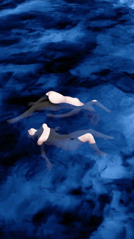 Девушка плывет