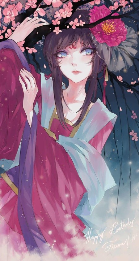 Красивая аниме девушка