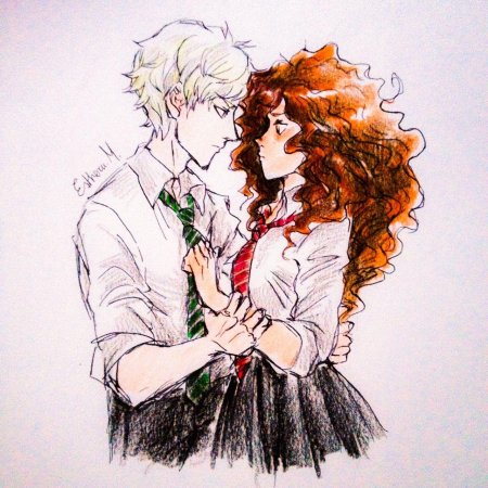 Гарри поттер рон и гермиона арт