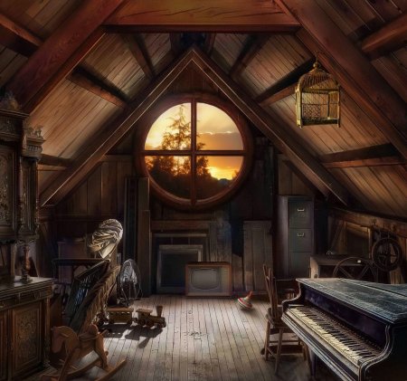 Rainy attic room игра