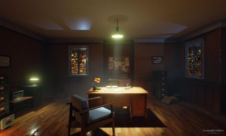 Интерьер кабинета детектива