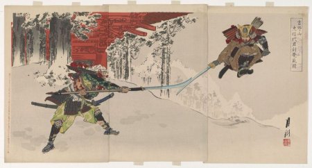 Японская ксилография самураи коваленко