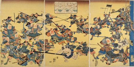 Японская живопись самураи