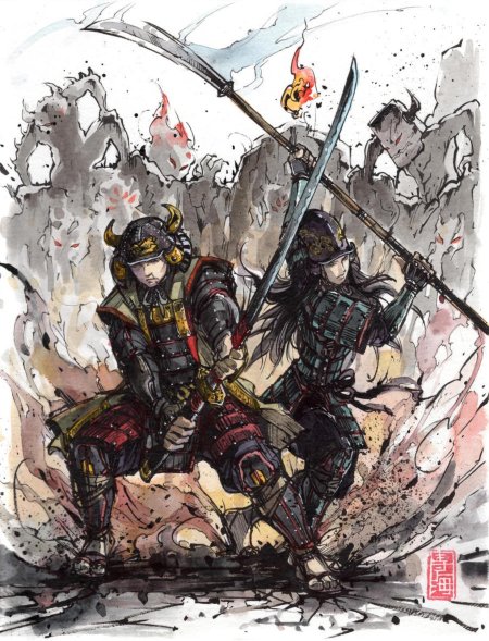 Сражение самураев