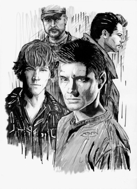 Дин винчестер сверхъестественное рисунок