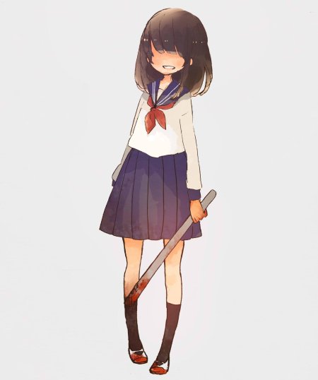 Аниме девочка с ножом